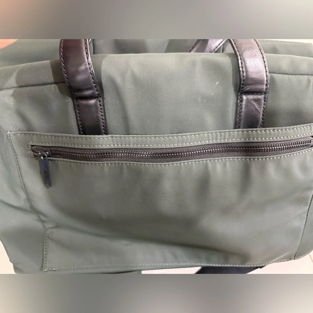 Away Dark Green Duffel Bag with Black Handles and Strap